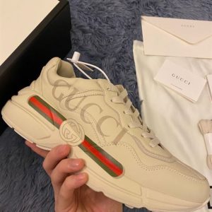 Men's Rhyton Gucci Logo Leather Sneaker - GI013 - 6