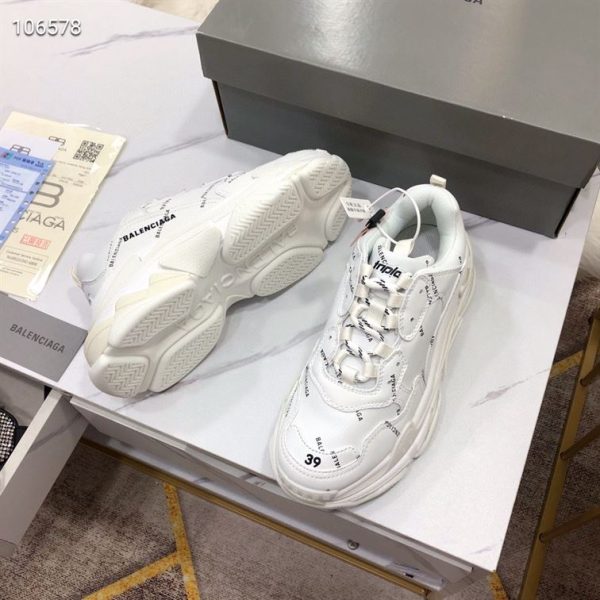 Balenciaga Triple S Trainers Allover Logo - BG007