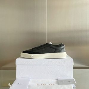 Dior B101 Black Smooth Calfskin and Nubuck Sneaker - DR058