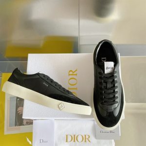 Dior B101 Black Smooth Calfskin and Nubuck Sneaker - DR058