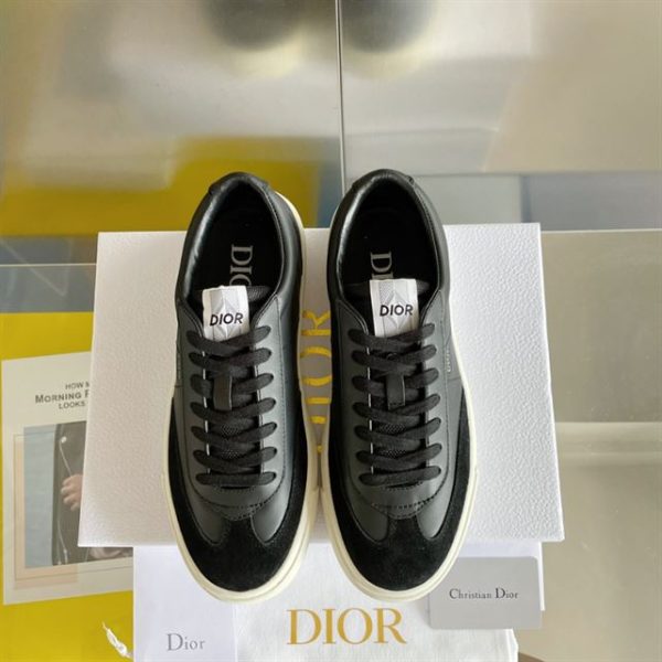 Dior B101 Black Smooth Calfskin and Nubuck Sneaker - DR058