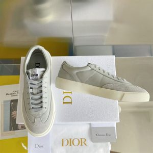 Dior B101 Dior Gray Smooth Calfskin and Nubuck Sneaker - DR059