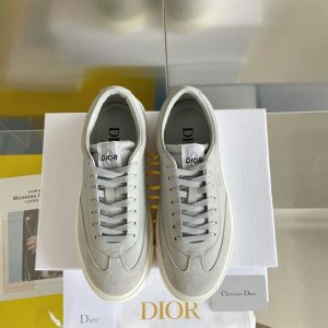 Dior B101 Dior Gray Smooth Calfskin and Nubuck Sneaker - DR059