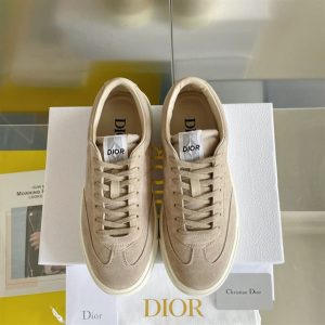 Dior B101 Greige Nubuck Calfskin Sneaker - DR056