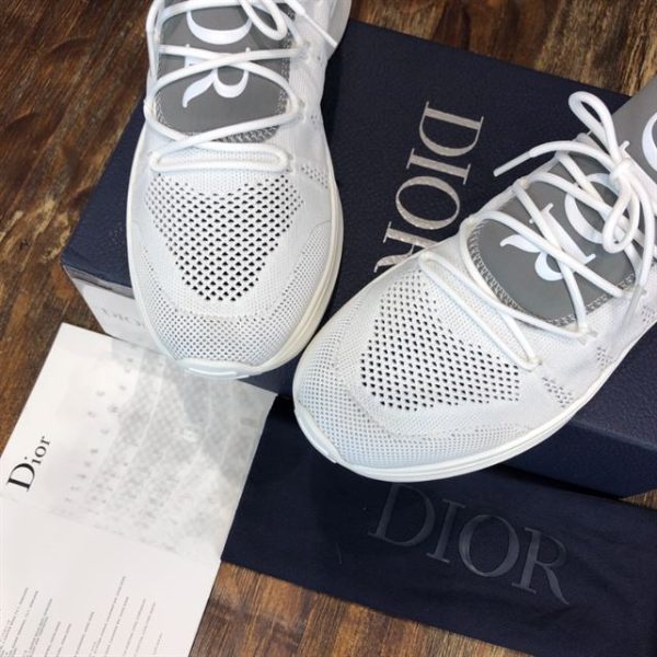 Dior B25 Gray Neoprene and White Technical Mesh Sneaker - DR019