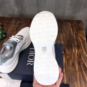 Dior B25 Gray Neoprene and White Technical Mesh Sneaker - DR019