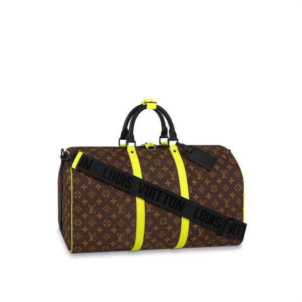 Louis Vuitton Keepall Bandoulière 50 Monogram Macassar Canvas Travel - LK20