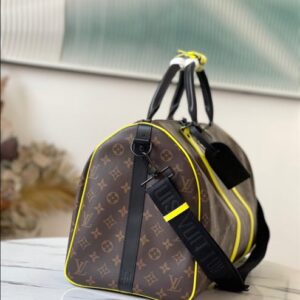 Louis Vuitton Keepall Bandoulière 50 Monogram Macassar Canvas Travel - LK20