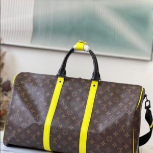 Louis Vuitton Keepall Bandoulière 50 Monogram Macassar Canvas Travel - LK20