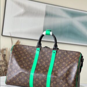 Louis Vuitton Keepall Bandoulière 50 Monogram Macassar Canvas Travel - LK25