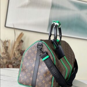 Louis Vuitton Keepall Bandoulière 50 Monogram Macassar Canvas Travel - LK25