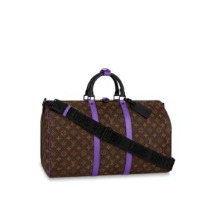 Louis Vuitton Keepall Bandoulière 50 Monogram Macassar Canvas Travel - LK26