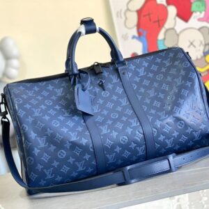 Louis Vuitton Keepall Bandoulière 50 Monogram Shadow Leather Travel - LK18