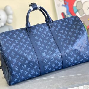 Louis Vuitton Keepall Bandoulière 50 Monogram Shadow Leather Travel - LK18