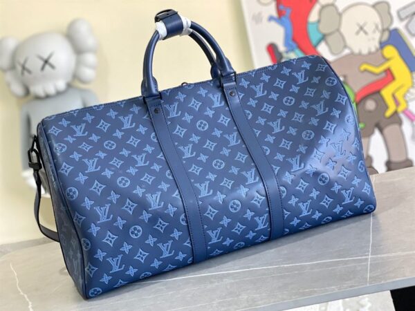 Louis Vuitton Keepall Bandoulière 50 Monogram Shadow Leather Travel - LK18