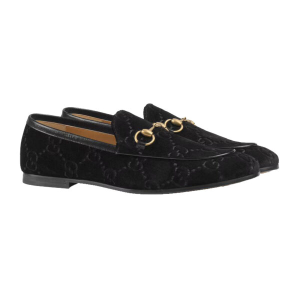 Gucci Jordaan GG Velvet Loafer Black - LI003 - 2