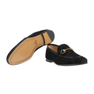 Gucci Jordaan GG Velvet Loafer Black - LI003 - 5