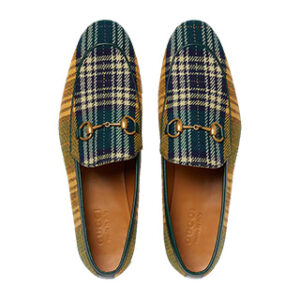 Gucci Men's Jordaan Tartan Tweed Loafer - LI016 - 4