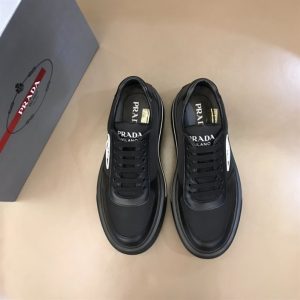 Prada Macro Re-Nylon and Brushed Leather Sneakers - PSD027