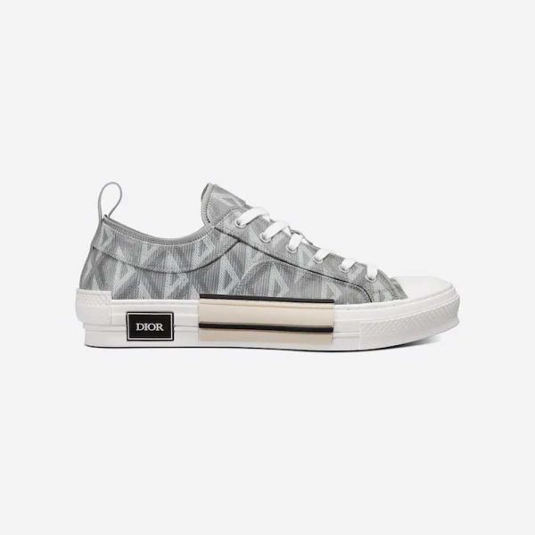 Dior B23 Gray CD Diamond Canvas Sneaker - DR063