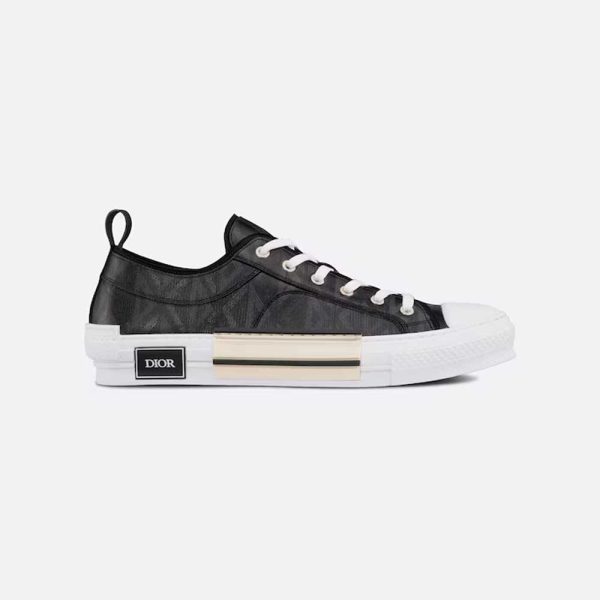 Dior B23 Black CD Diamond Canvas Sneaker - DR062