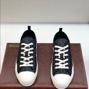 Dior B23 Black CD Diamond Canvas Sneaker - DR062