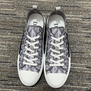 Dior B23 Gray CD Diamond Canvas Sneaker - DR063