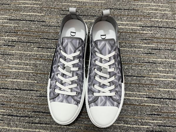 Dior B23 Gray CD Diamond Canvas Sneaker - DR063