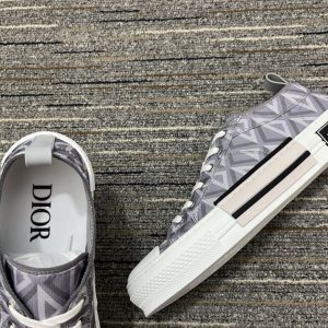 Dior B23 Gray CD Diamond Canvas Sneaker - DR063