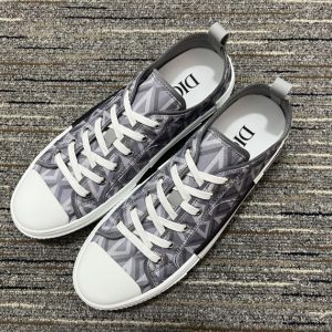 Dior B23 Gray CD Diamond Canvas Sneaker - DR063