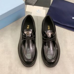 Prada Brushed Leather Lace-up Shoes - PLD012