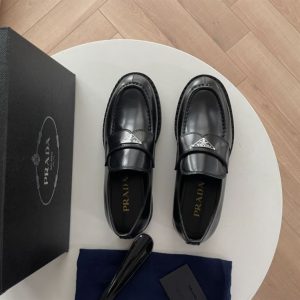 Prada Brushed Leather Loafers - PLD019