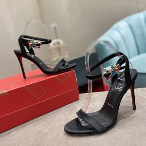 LOUBOUTIN GOLDIE JOLI SANDALS PUMPS BLACK 1