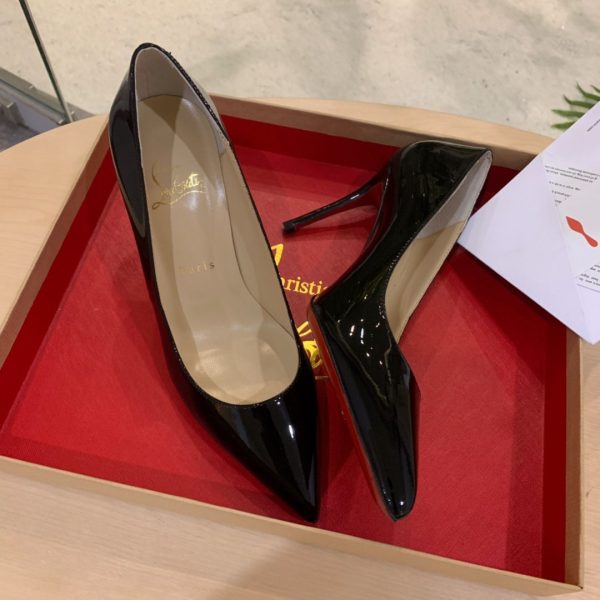 LOUBOUTIN DECOLLETE 554 PUMPS BLACK 4