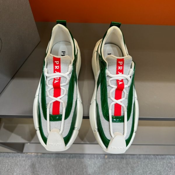 Prada Cloudbust Thunder Green Silver Sneakers Reps 4