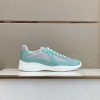 Prada America’s Cup Mesh Trainers Patent Jade Green Sneakers Reps - PRS023