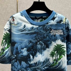 Printed Short-Sleeved Cotton T-Shirt 1