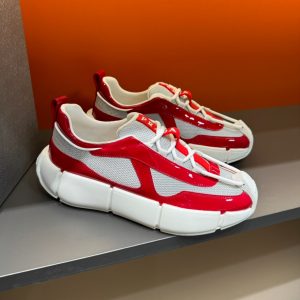 Prada Cloudbust Thunder Red Silver Sneakers Reps