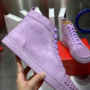 Christian Louboutin Lou Spikes Lilac Smoke Sneaker Reps 1