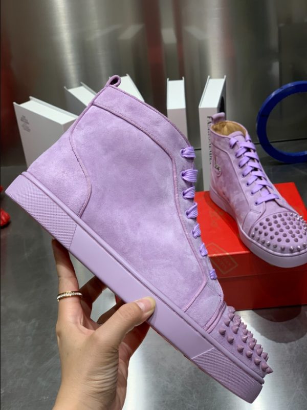 Christian Louboutin Lou Spikes Lilac Smoke Sneaker Reps 1