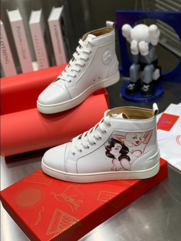 Christian Louboutin Skateboarding Shoes Men High-top White 2