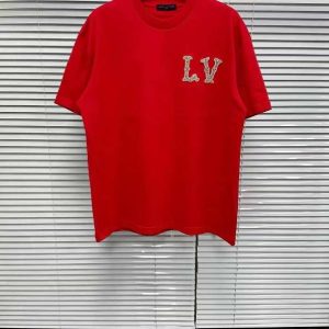 Cotton Pique T-Shirt With Embroidered LV Patch