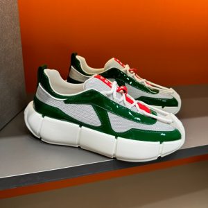 Prada Cloudbust Thunder Green Silver Sneakers Reps