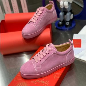 Christian Louboutin Louis Junior Spikes Orlato Flat 'Pink Confettis' Sneaker Reps 1