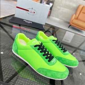 Prada Monaco Snickers Light Green Sneakers Reps