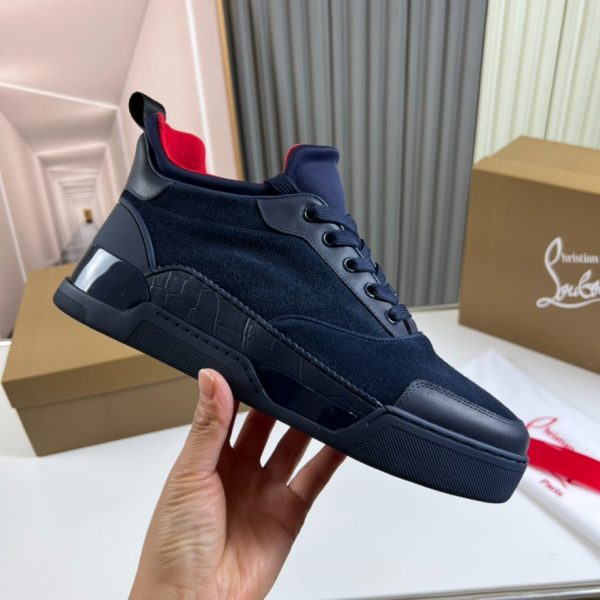 Christian Louboutin Navy Blue Black Sneaker Reps 2