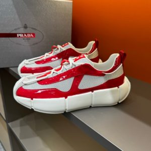 Prada Cloudbust Thunder Red Silver Sneakers Reps 1