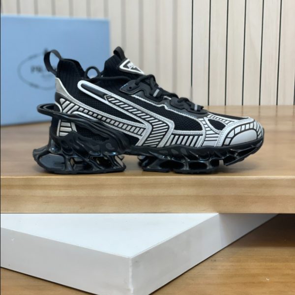 Prada Blade Type Black Red Sneakers Reps