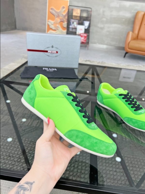 Prada Monaco Snickers Light Green Sneakers Reps 3