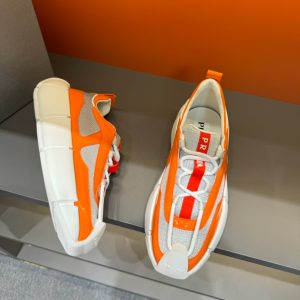 Prada Cloudbust Thunder Orange Silver Sneakers Reps 3